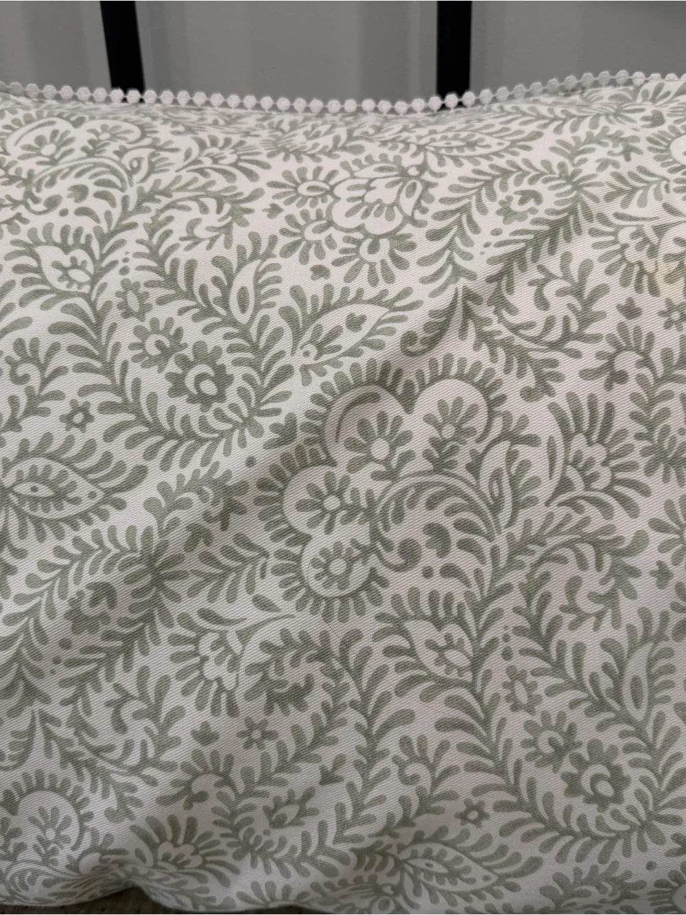 Decorative Pillow Shams in Sage Floral Print - Set of 2